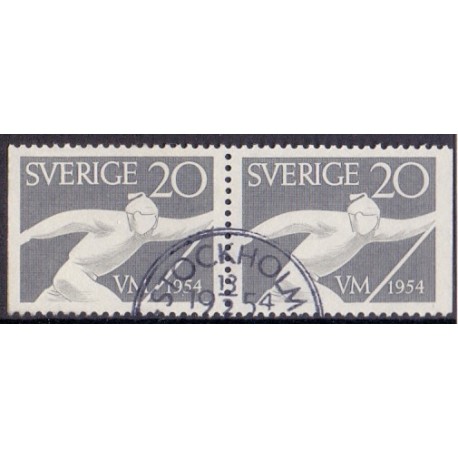 Sverige. 1954. Ski verdensmesterskaber, AFA nr. 394Cv & 394Ch  **  postfrisk stemplet FDC st,