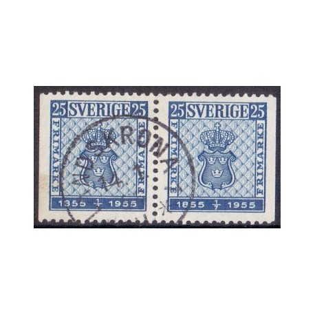 Sverige. 1955. Svenske frimærker 100 år, AFA nr. 408Cv & 408Ch **   postfrisk stemplet FDC st,