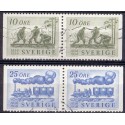Sverige. 1956. Jernbanejubilæum 10-40 Øre, AFA nr. 424-26 **     postfrisk stemplet FDC st,