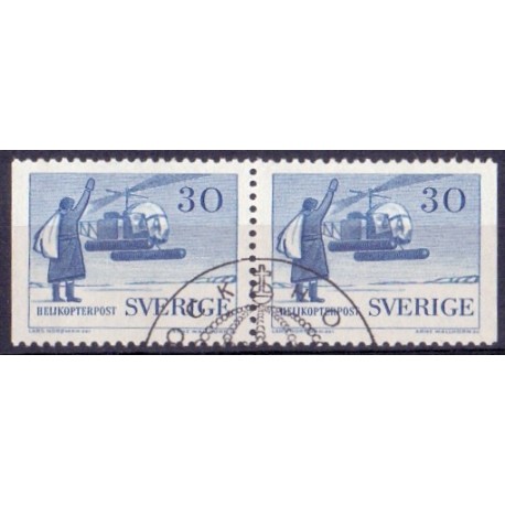 Sverige. 1958. 10 års helikopterpost. AFA nr. 440Cv & 440Ch **   postfrisk stemplet FDC st,