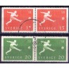 Sverige. 1958. WM i fodboldt. AFA nr. 444Cv-445Ch ** (2)   postfrisk stemplet FDC st,