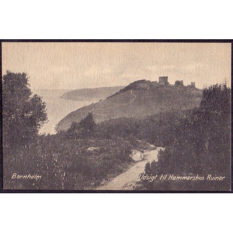 Bornholm. Udsigt til Hammershus Ruiner, ubrugt (Colberg)