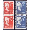 Sverige. 1958. Selma Lagerlöfs. AFA nr. 449Co-450Cn ** (2)      postfrisk stemplet FDC st,