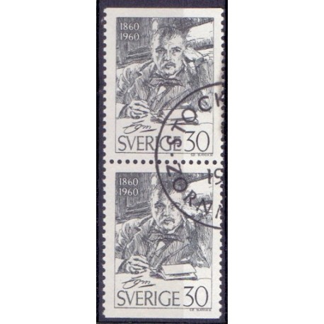 Sverige. 1960. Anders Zorn fødsel AFA, Lodret par. 461Co/Cn **  postfrisk stemplet FDC st,