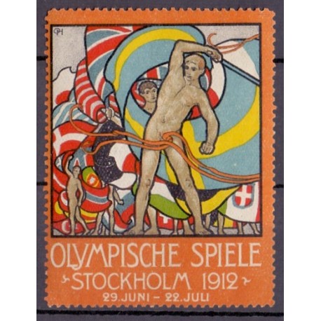 Sverige Mærkater/Cinderella: Olympische Spiele Stockholm 1912 **