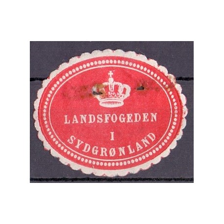 Grønland Mærkater/Cinderella: Oblat Landsfogeden Sydgrønland