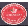 Grønland Mærkater/Cinderella: Oblat Landsfogeden Sydgrønland