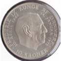 Tronskifte Fr. IX til Margrethes II. 10 kr. 1972