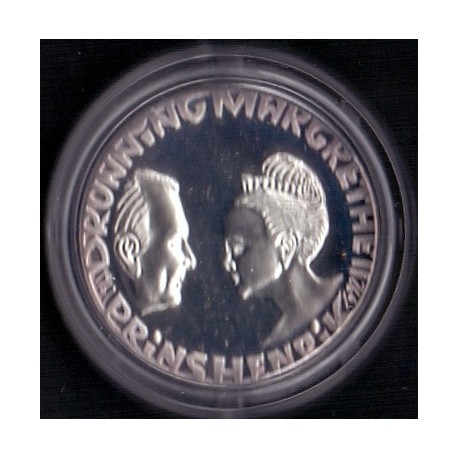 Dr. Margrethe II. Sølvbryllup 200 kr. 1992