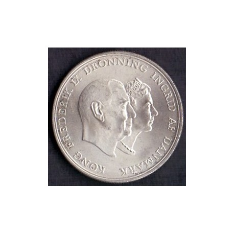 Fr. IX og Dr. ingrids sølvbryllup. 5 kr. 1960