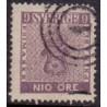 Sverige. 1858. 9 Øre, våben, Violet, AFA nr. 8,  ubrugt postfrisk, stemplet