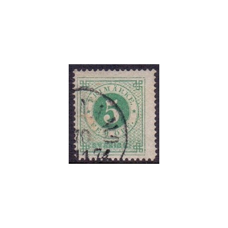 Sverige. 1872. Ringtype 5 Øre. AFA nr. 19 **, postfrisk stemplet FDC st,