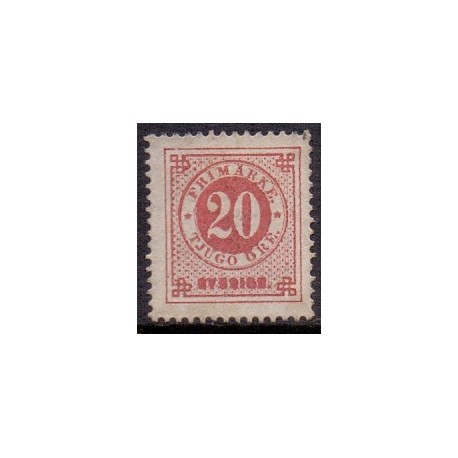 Sverige. 1877. Ringtype 20 Øre.  AFA nr. 22B * postfrisk stemplet FDC st,