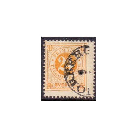 Sverige. 1877. Ringtype 24 Øre.  AFA nr. 23B * postfrisk stemplet FDC st,