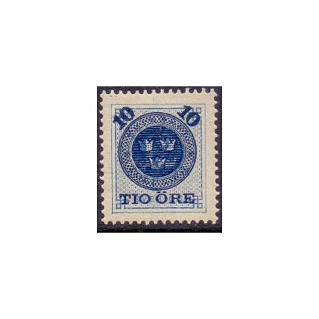 Sverige. 1889. Provisorier 10/12 Øre., AFA nr. 39 **  postfrisk stemplet FDC st,