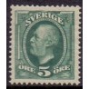 Sverige. 1891. Kong Oscar, 5 Øre blågrøn, AFA nr. 41 **  postfrisk stemplet FDC st,