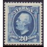Sverige. 1891. Kong Oscar, 20 Øre, blå, AFA nr. 43 **  postfrisk stemplet FDC st,