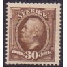 Sverige. 1891. Kong Oscar, 30 Øre, AFA nr. 44 **  postfrisk stemplet FDC st,