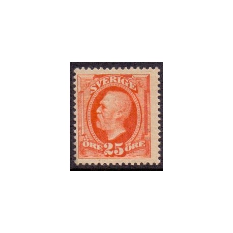 Sverige. 1911. Kong Oscar 25 Øre. AFA nr. 56 ** postfrisk stemplet FDC st,