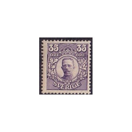 Sverige. 1911-19. Kong Gustav V.  35 Øre. AFA nr. 74 **   postfrisk stemplet FDC st,