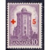 1944. Rundetårn Røde Kors provisorium, med bombe. AFA nr. 283x postfrisk stemplet FDC