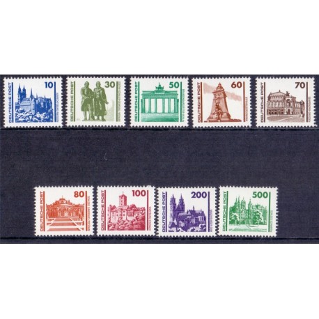 DDR. 1990 brugsudgave komplet set. AFA nr. 3002-10 **