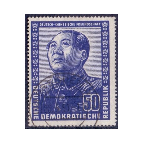 DDR. 1951. Tysk-kinesisk venskab. AFA nr. 122 stemplet