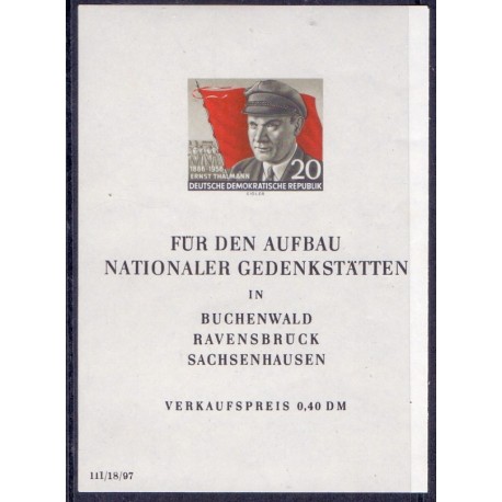 DDR. 1956. Ernst Thälmann, miniark AFA 324 **