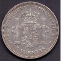 Spanien - Spain. 5 Pesetas, 1875, KM 671