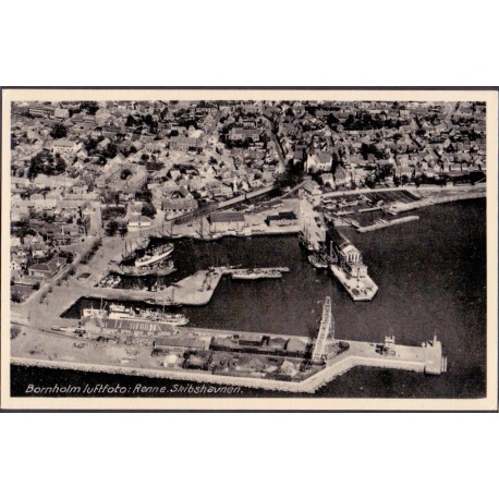 Bornholm. luftfoto. Rønne. Skibshavnen, ubrugt (Olsen 5399)