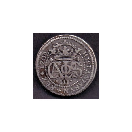 Spanien - Spain. CARLOS III 1709 2 REALES, CAL 25