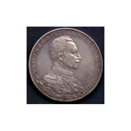 Tyskland-Germany. 3 Mark - Wilhelm II 1913 A. KM535