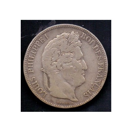 Frankrig-France. 5 francs IIe type Domard 1842