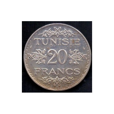 Tunisien-Tunisie. 20 francs ١٣٠٣ (1934)