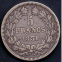 Frankrig-France. 5 francs IIe type Domard 1842