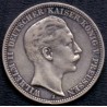 Tyskland-Germany. PREUSSEN 3 Mark 1909 A. WC527. Ag.