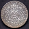 Tyskland-Germany. WÜRTTEMBERG 3 Mark Guillaume/Charlotte 1911 KM20. Ag.