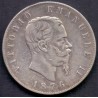 Italien-Italy. 1876 Vittorio Emanuele Ii, 5 Lira, Ag.