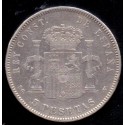 Spanien - Spain. 5 PESETAS 1898 ALFONSO XIII KM707 Ag,