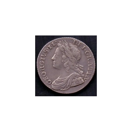 England-Great Britain. 1737 George II Shilling, Ag,