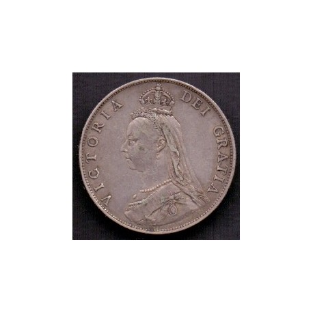 England-Great Britain. 1887. Double-florin. Victoria, Ag,