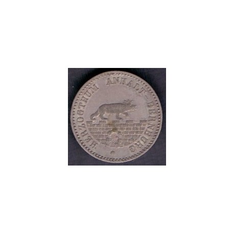 Tyskland-Germany. ANHALT-BERNBURG 1/6 Thaler 1856. KM85 Ag.