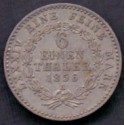 Tyskland-Germany. ANHALT-BERNBURG 1/6 Thaler 1856. KM85 Ag.