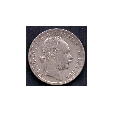 Østrig-Austria. 1878 Florin. KM2222. Ag.