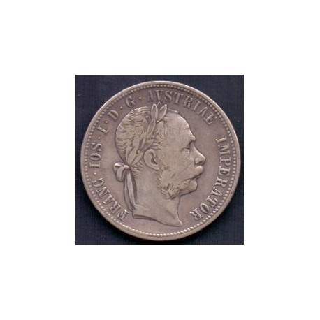 Østrig-Austria. 1879 Florin. KM2222. Ag.