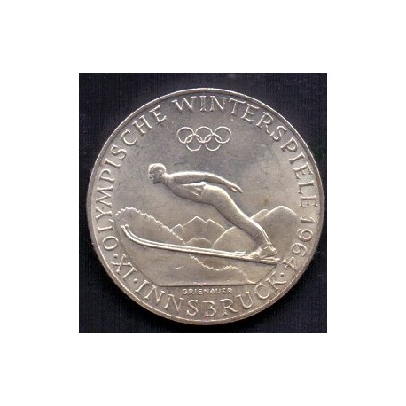 Østrig-Austria. 1964. 50 Schilling, Vinter OL, Sølv (0,900) 20g