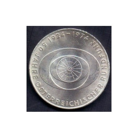 Østrig-Austria. 1974. 50 Schilling, Rundfunk, Sølv (0,900) 20g