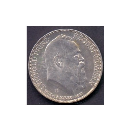 Tyskland-Germany. BAYERN 3 MARK 1911-D. KM988. Ag.