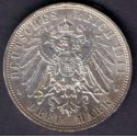 Tyskland-Germany. BAYERN 3 MARK 1911-D. KM988. Ag.