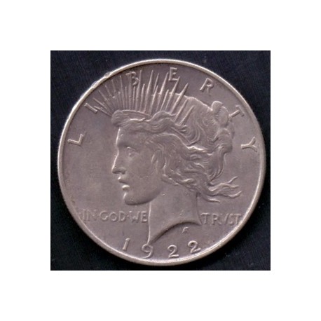 USA. 1922. Peace Silver dollar (no mintmark) KM150. Ag.